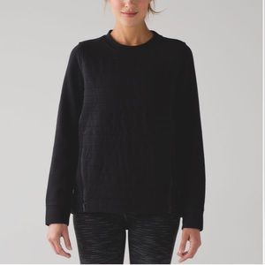 LULULEMON Fleece Be True Black Crew Sweatshirt Size 6